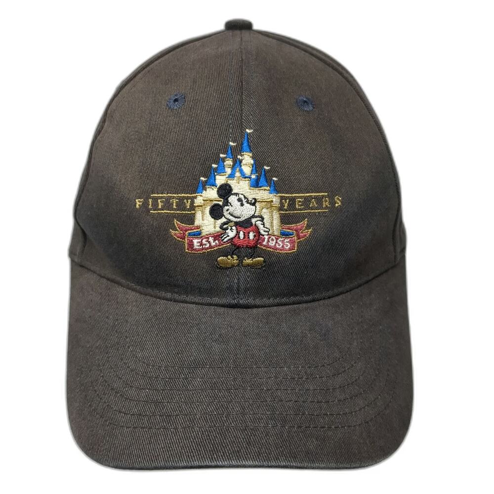Disneyland Resort Baseball Cap Black One Size Mickey Mouse Fifty Years 1955 Hat